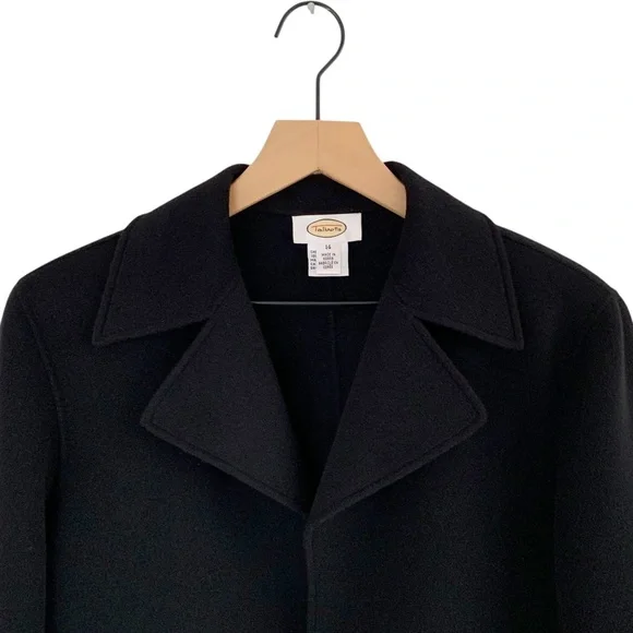 Talbots Black 100% Wool Open Front Jacket - Picture 4 of 9